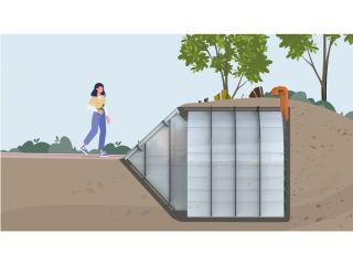 Sklep a úkryt Quick 1 Délka: 3000 mm, Typ uložení: Samonosné