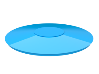 Víko na koupací káď D2,0×H1,1 m. SVĚTLE MODRÉ