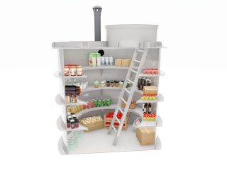 Plastový sklep BASIC se svislým vstupem - kulatý - D 1.9 m