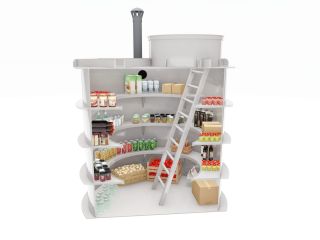  Plastový sklep BASIC se svislým vstupem - kulatý - D 2.4 m