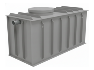 Jednokomorový obdélníkový septik, polypropylenová hermetická nádrž na odpadní vody od SolidPlast